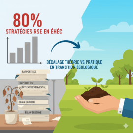 Graphique échec stratégies RSE entreprises 2025 - transition écologique
